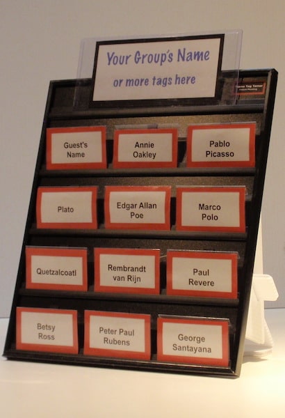 lobby name tag tamer badge holder board